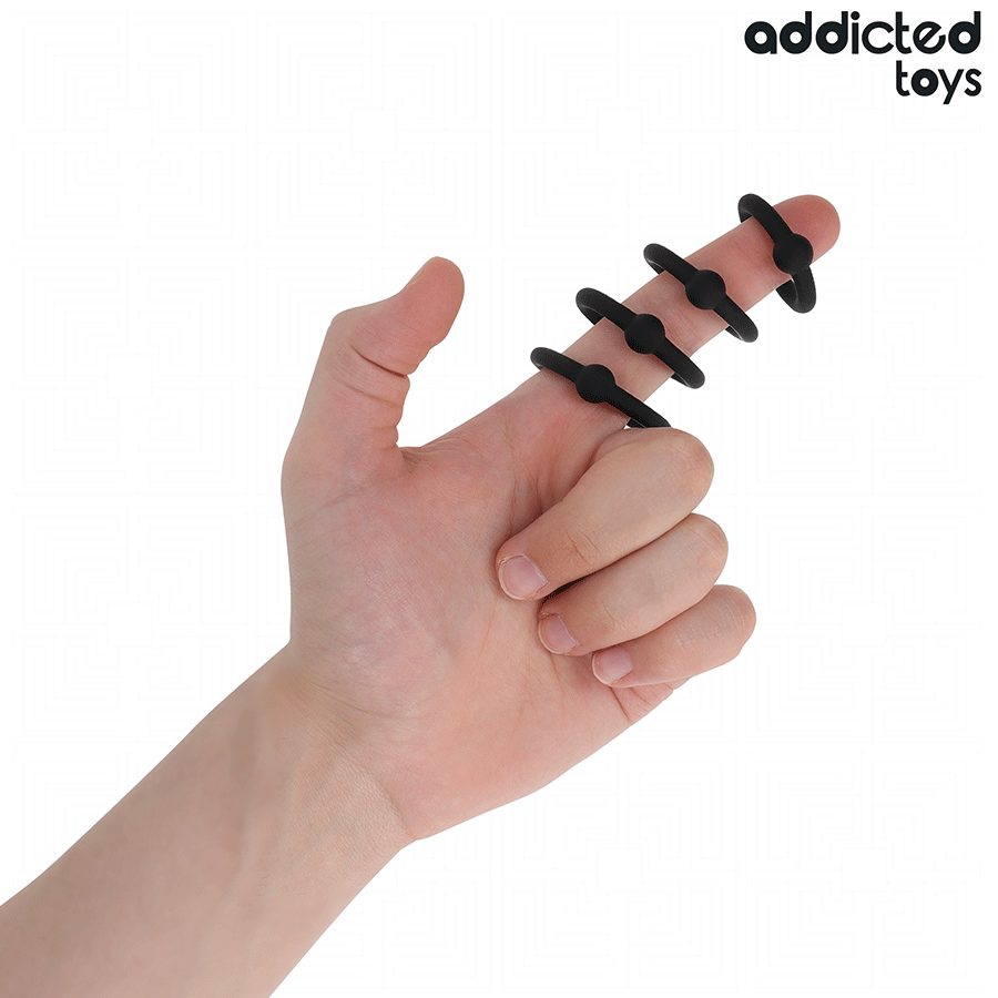 Addicted Toys - Lot D'anneaux En Silicone À Pression - Image 2