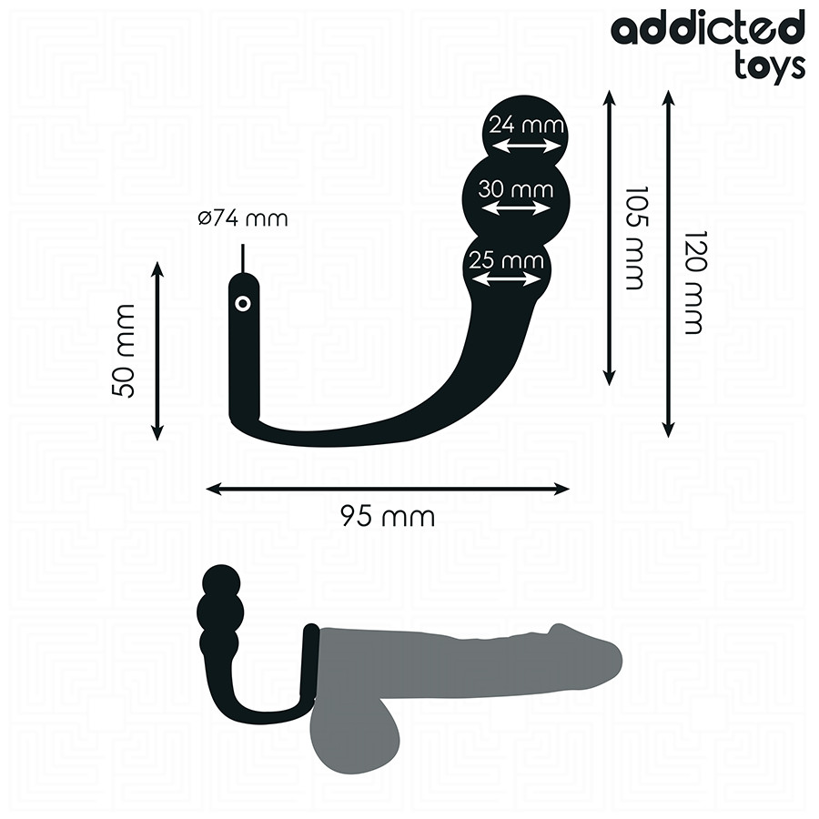 ADDICTED TOYS - ANAL PLUG WITH RING SILICONE MODEL 1 - Image 5