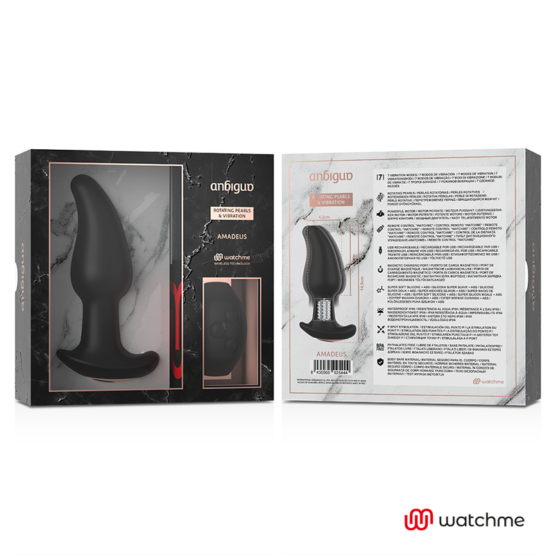 Anbiguo - Watchme Remote Control Anal Plug Vibrator With Rotation Of Amadeus Pearls - Image 4
