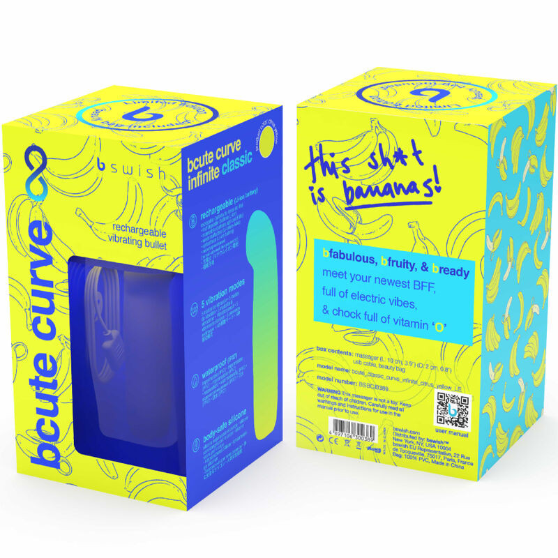 B Swish - Vibrateur En Silicone Rechargeable Bcute Curve Infinite Classic Édition Limitée Jaune - Image 5