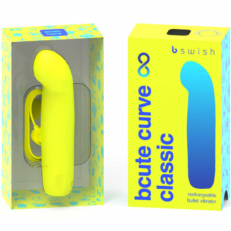 B Swish - Oplaadbare Silicone Vibrator Bcute Curve Infinite Classic Geel - Image 2