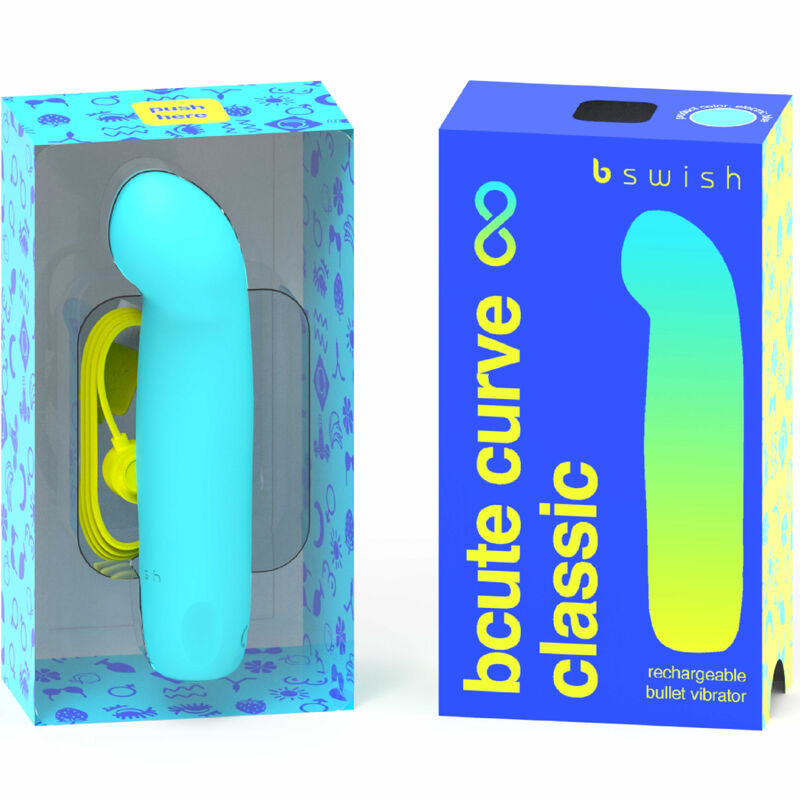 B Swish - Bcute Curve Infinite Classic Rechargeable Vibrator Blue Silicone - Image 2