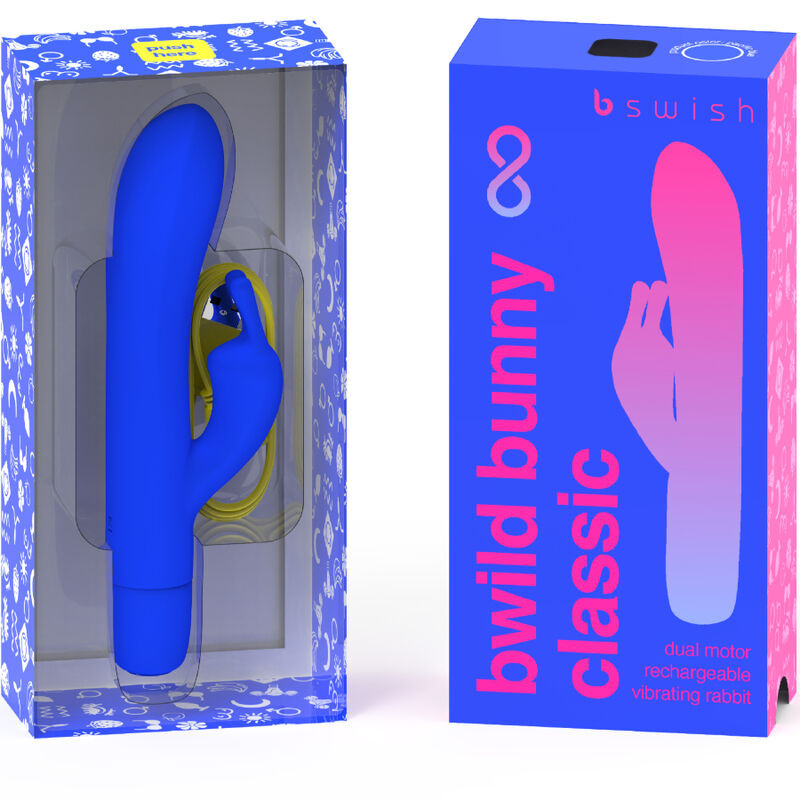 B Swish - Opladbare Classic Vibrator Bwild Bunny Infinite Silicone Blauw - Image 2