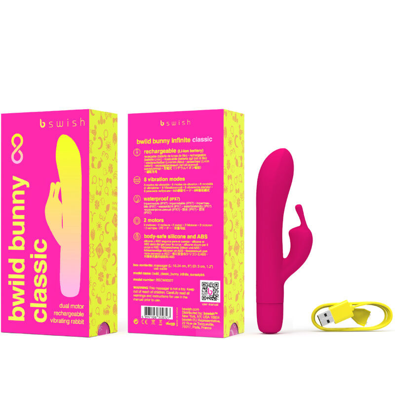 B Swish - Bwild Bunny Infinite Classic Rechargeable Vibrator Pink Silicone - Image 3