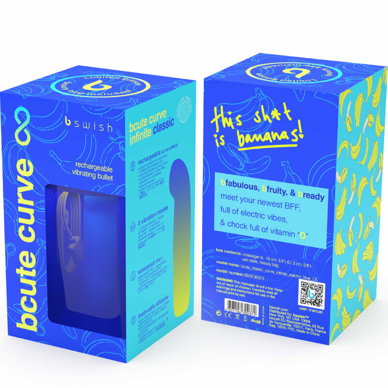 B Swish - Vibrateur Rechargeable En Silicone Bleu Bcute Curve Infinite Classic Édition Limitée - Image 5