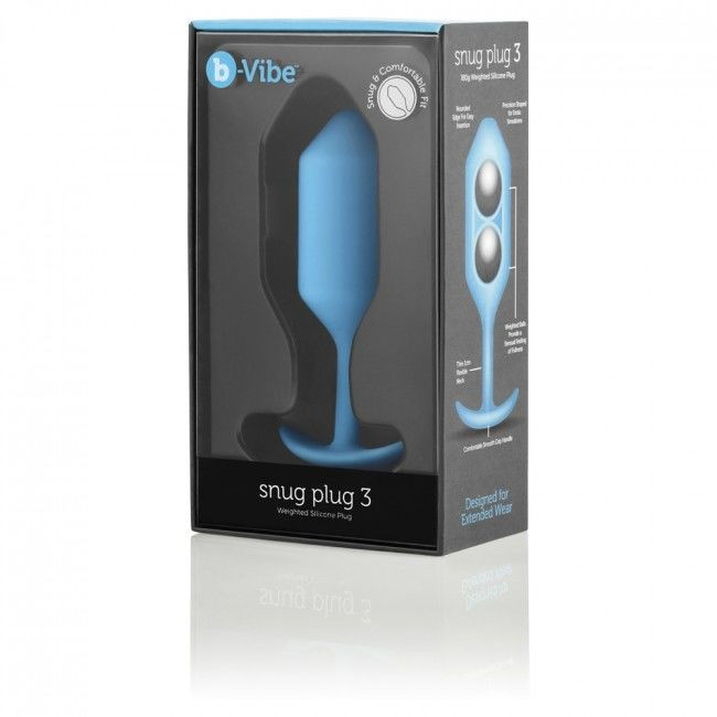 B-Vibe - Snug Plug Anal 3 Bleu Ciel - Image 3