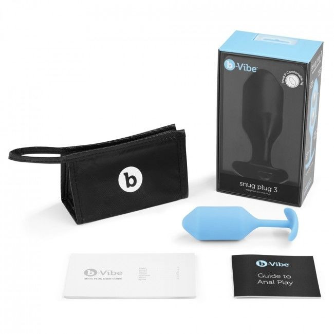 B-Vibe - Snug Plug Anal 3 Bleu Ciel - Image 5