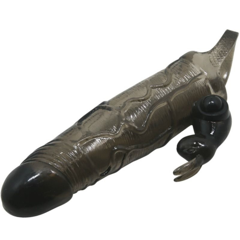 Baile - Brave Man Penis Cover With Rabbit Black 16.5 Cm - Image 2