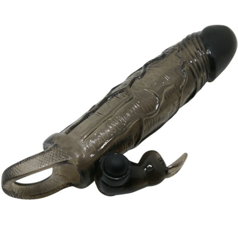 Baile - Brave Man Penis Cover With Rabbit Black 16.5 Cm - Image 3