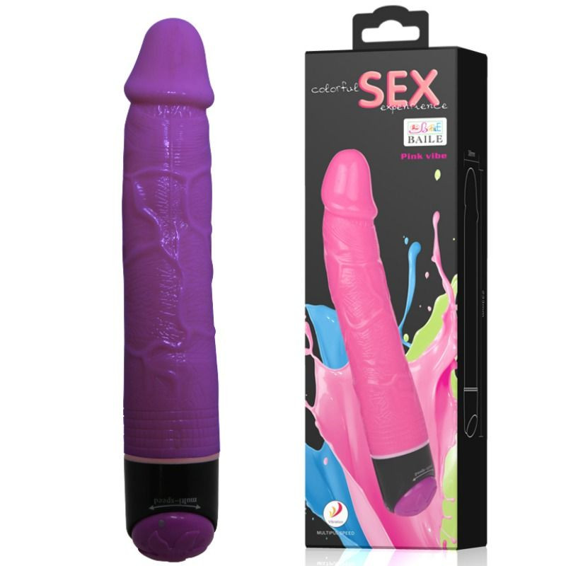 Baile - Realistische Vibrator Gekleurd Sex Lila 23 Cm - Image 2