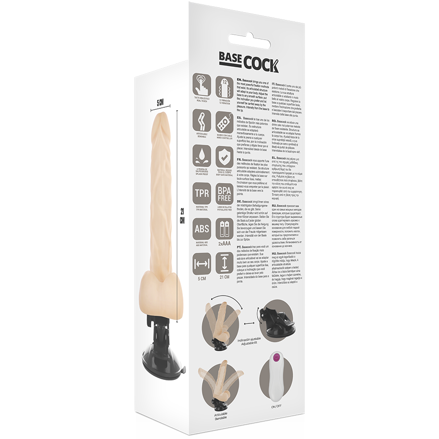 Basecock - Realistic Bendable Remote Control Flesh 21 Cm -O- 5 Cm - Image 4