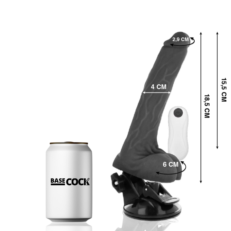 BASECOCK - REALISTIC ARTICULABLE REMOTE CONTROL BLACK 18.5 CM -O- 4 CM - Image 2