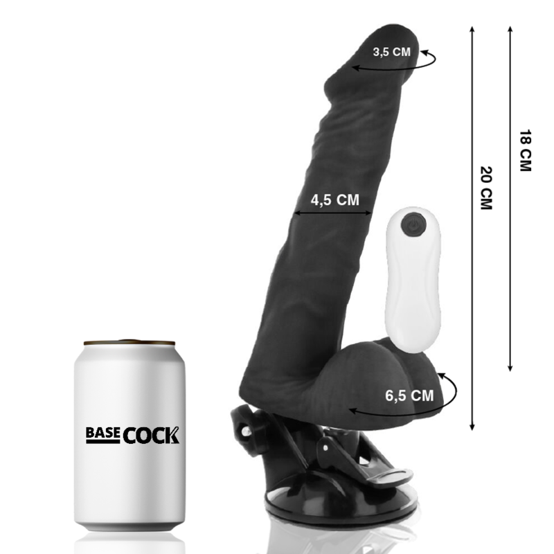 Basecock - Realistic Articulable Remote Control Black 20 Cm -O- 4.5 Cm - Image 2
