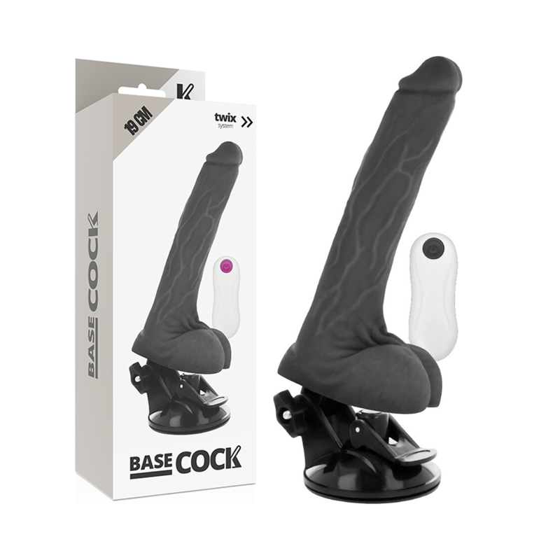 Basecock - Realistic Vibrator Remote Control Flesh 19 Cm -O- 4 Cm - Image 7