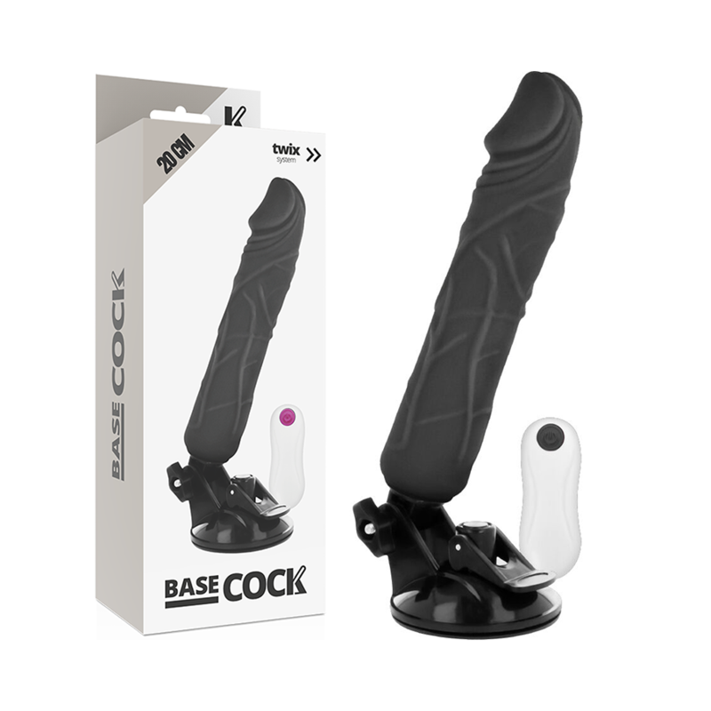 Basecock - Realistic Vibrator Remote Control Flesh 20 Cm -O- 4 Cm - Image 7