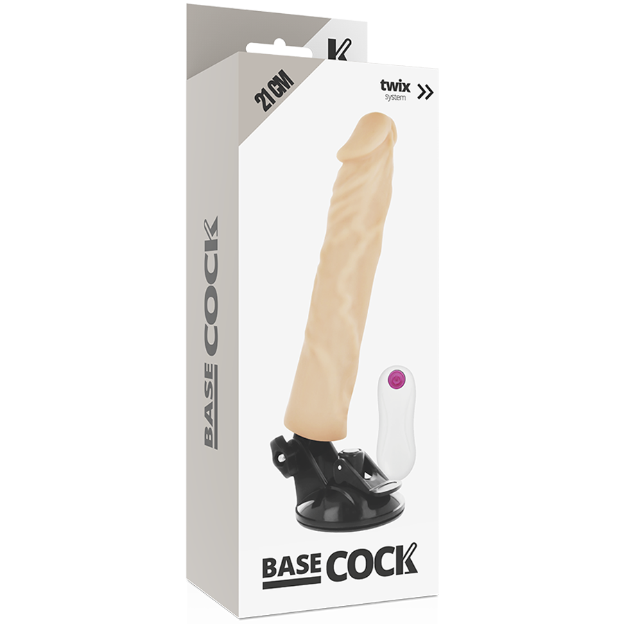 Basecock - Realistic Vibrator Remote Control Flesh 21 Cm -O- 4 Cm - Image 3