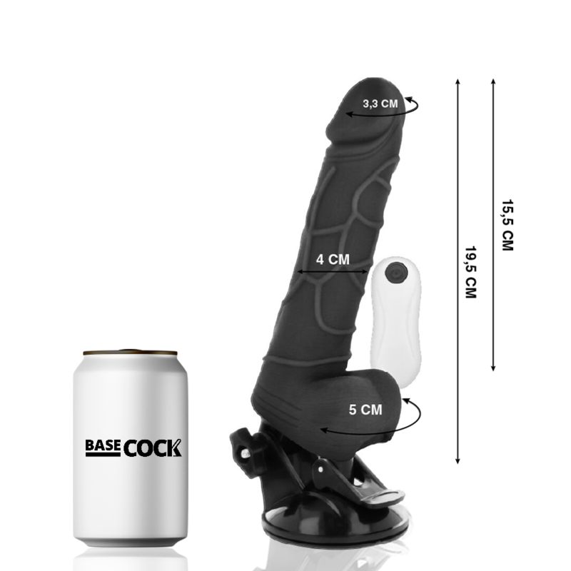 Basecock - Realistic Vibrator Remote Control Natural With Testicles 19.5 Cm -O- 4 Cm - Image 6