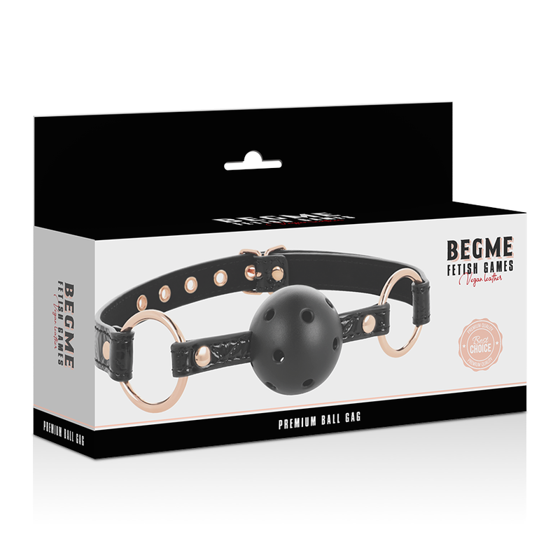 Begme - Black Edition Ball Gag Cuir Vegan - Image 5