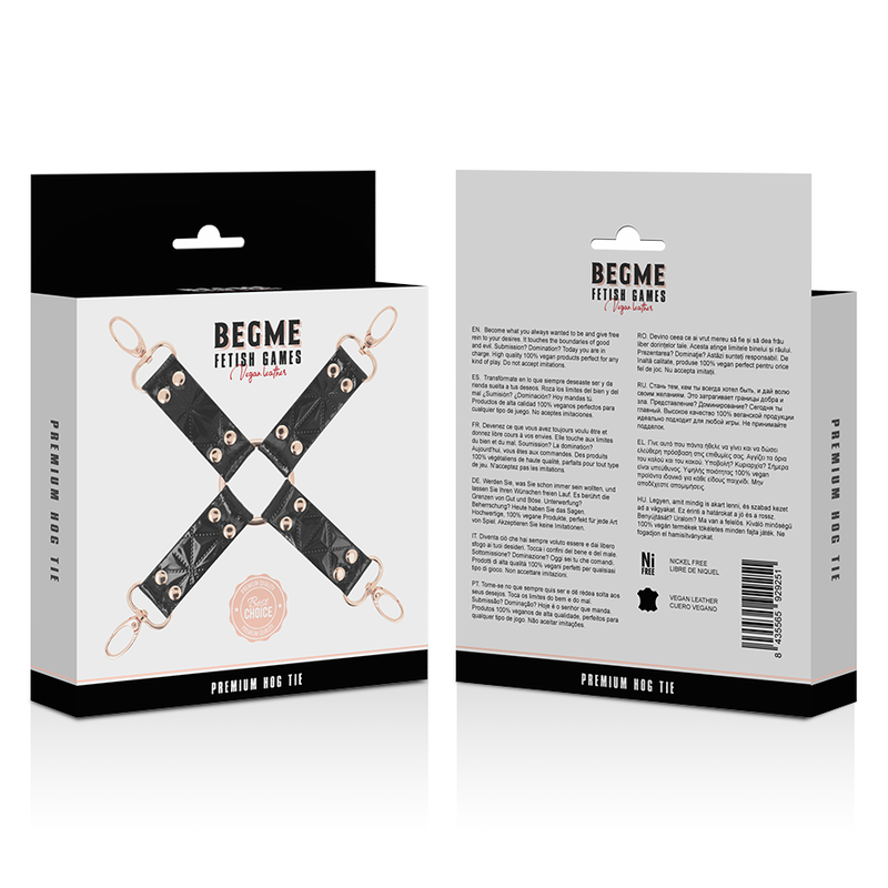 BEGME - BLACK EDITION VEGAN LEATHER HOG TIE - Image 5