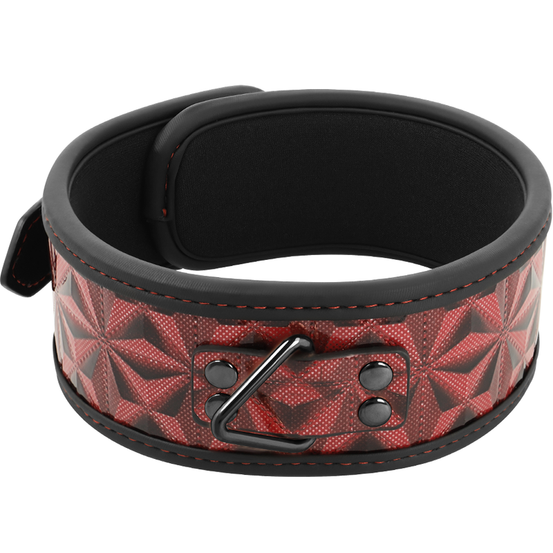 Begme - Collier En Cuir Végan Premium Édition Rouge Avec Doublure En Néoprène - Image 3
