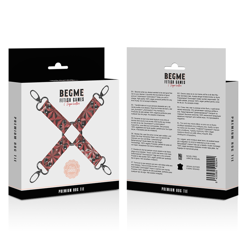 Begme - Cravate De Porc En Cuir Végan Premium Édition Rouge - Image 5
