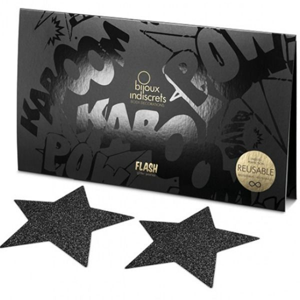 Bijoux - Indiscrets Capuchons De Tamelon Noir Star Flash - Image 3