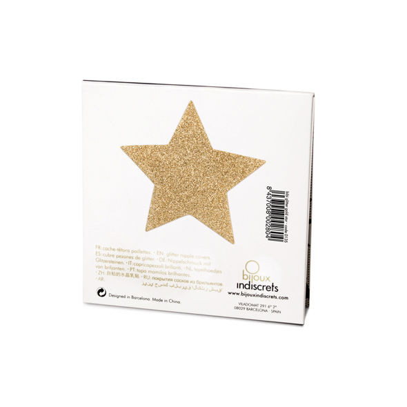 Bijoux - Indiscrets Flash Golden Star Nipple Covers - Image 3