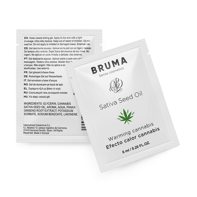 Bruma - Huile De Graines De Sativa Gel Glissant Réchauffant Saveur De Cannabis 6 Ml - Image 2