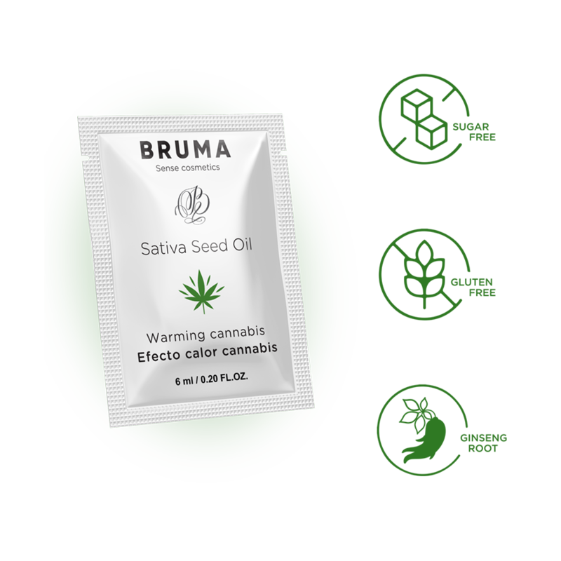 Bruma - Huile De Graines De Sativa Gel Glissant Réchauffant Saveur De Cannabis 6 Ml - Image 4