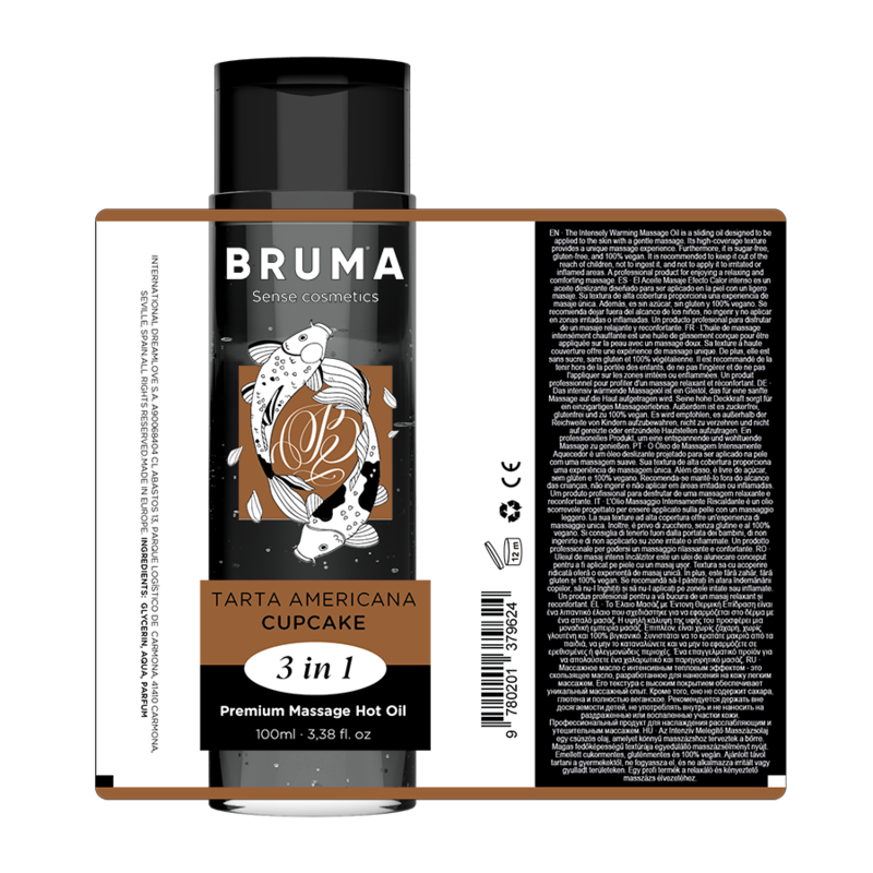 BRUMA - PREMIUM MASSAGE HOT OIL CUPCAKE 3 IN 1 - 100 ML - Image 4