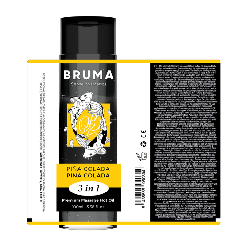 BRUMA - PREMIUM MASSAGE HOT OIL PINA COLADA 3 IN 1 - 100 ML - Image 4
