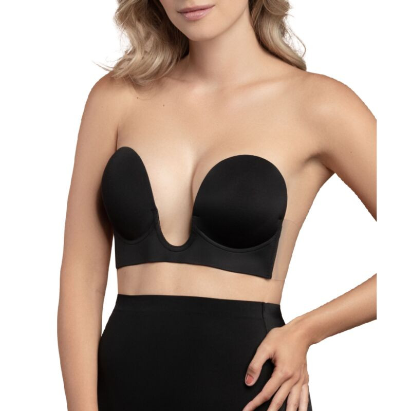 BYE-BRA - BRA WITHOUT HANDLES SHAPE U BLACK CUP A - Image 5