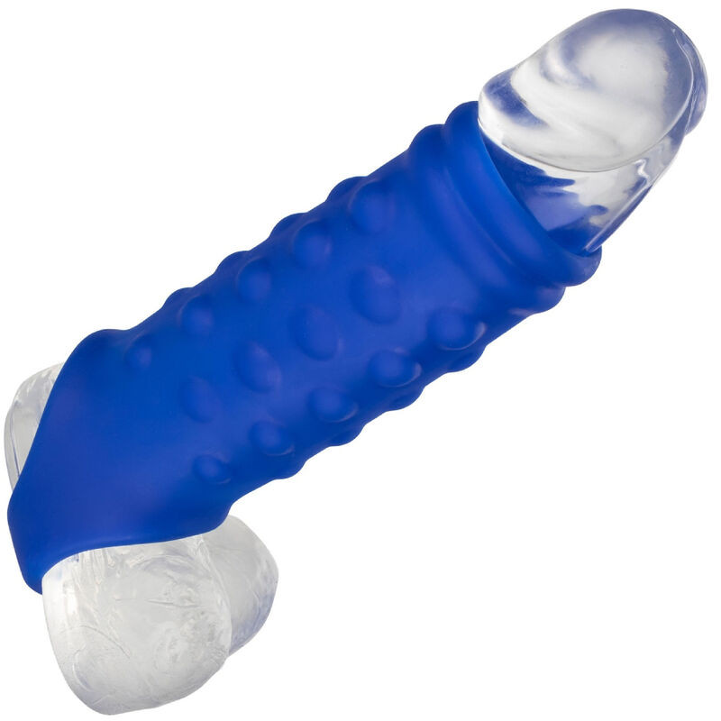 Calexotics - Admiral Couvercle De Pénis En Perles Silicone Liquide Bleu - Image 5