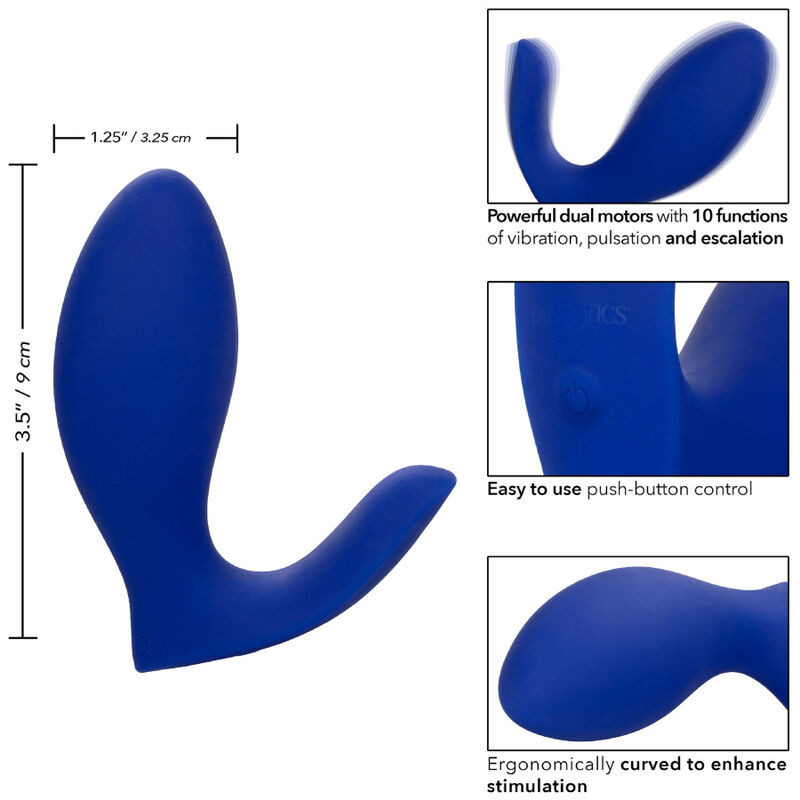 CALEXOTICS - ADMIRAL STIMULATEUR ET VIBRATEUR DE PROSTATE RIMMING BLEU - Image 4