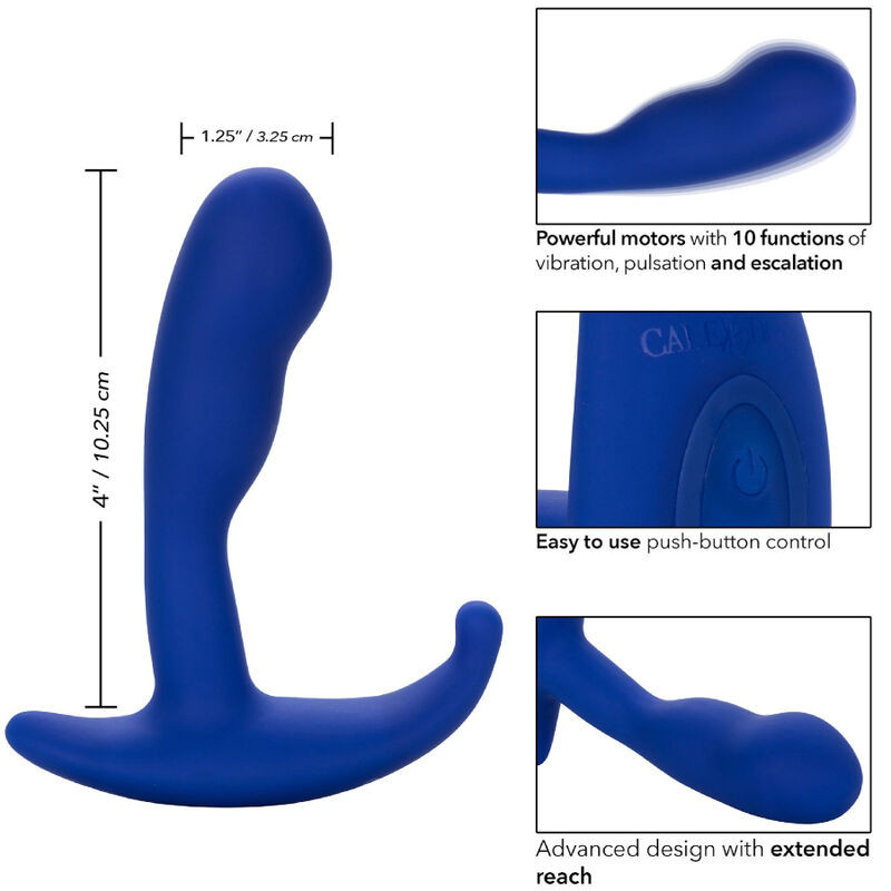CALEXOTICS - ADMIRAL STIMULATOR & ANAL VIBRATOR GEBOGEN BLAUW - Image 4