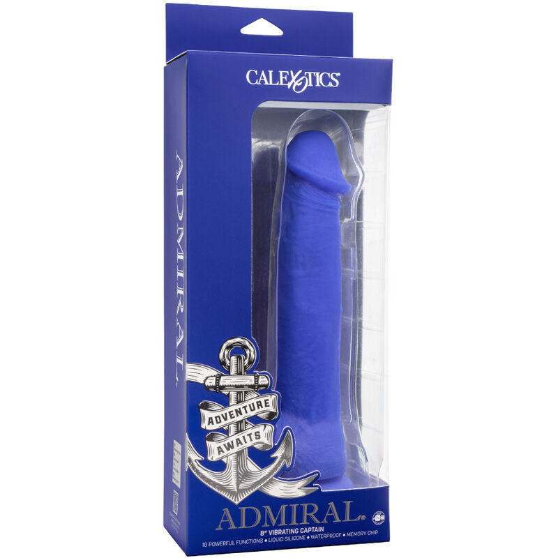 Calexotics - Admiral Captain Realistic Dildo Vibrator Blue - Image 5