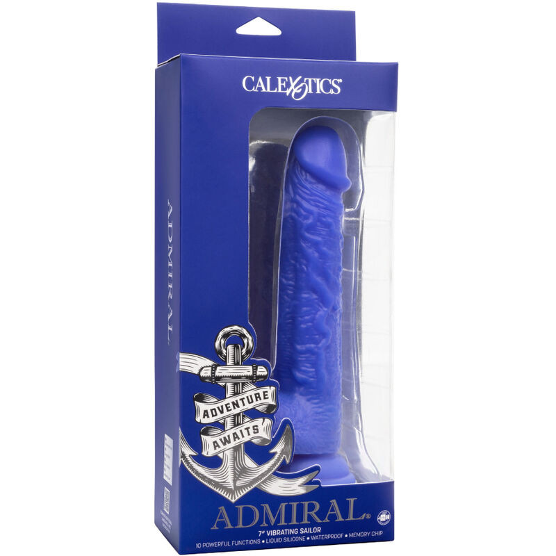 Calexotics - Admiral Sailor Realistic Dildo Vibrator Blue - Image 5