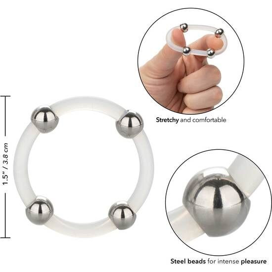 Calexotics - Bague En Silicone Perlée Acier L - Image 2