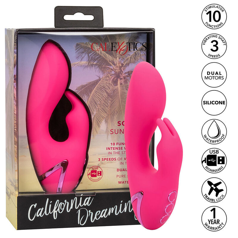 Calexotics - Donc. Vibrateur Cal Sunshine Rabbit Fuchsia Par California Dreaming - Image 2