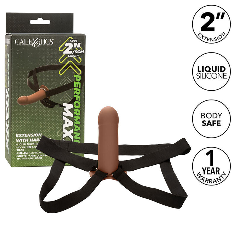 Calexotics - Extension Performance Maxx Avec Harnais Peau Brun - Image 2