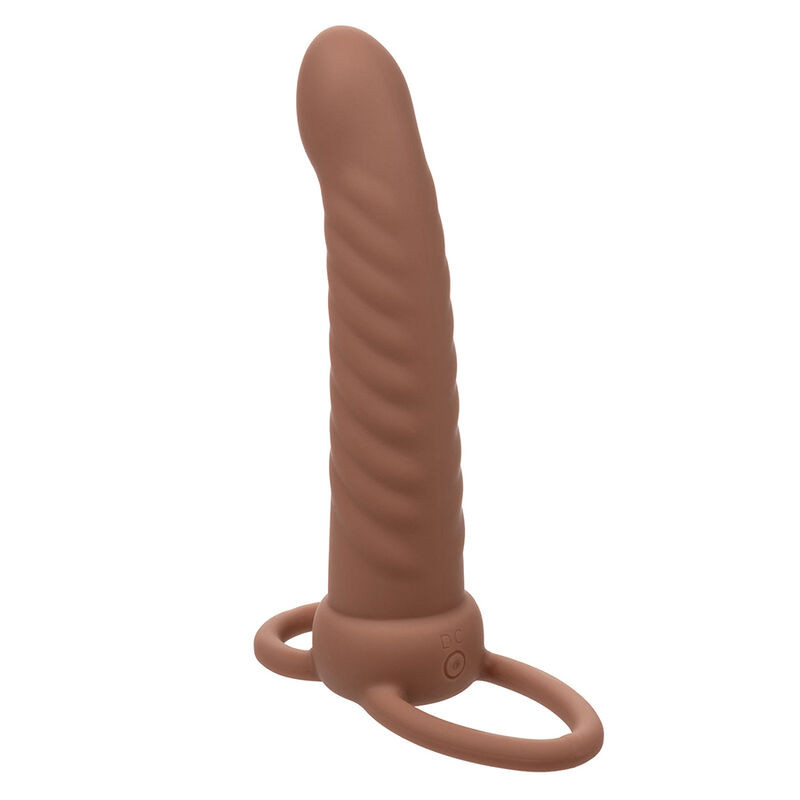 CALEXOTICS - MAXX RIBBED DUAL PENETRATOR 10 VIBRATIONS BROWN - Image 3
