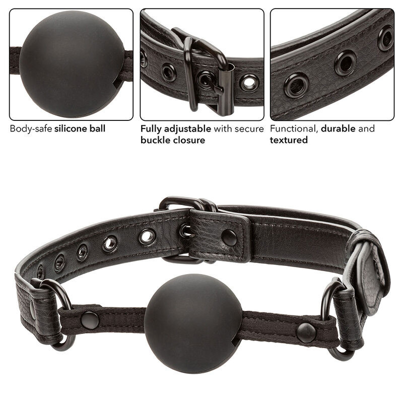 Calexotics - Nocturnal Bâillon À Boule En Silicone Noir - Image 3