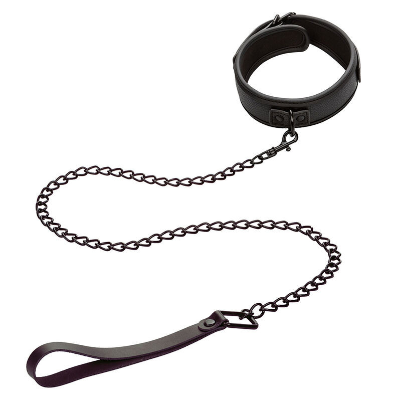 Calexotics - Nocturnal Collier Et Laisse En Cuir Réglable Noir - Image 2