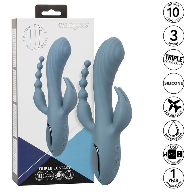 Calexotics - Vibrateur Triple Ecstasy Gris - Image 2