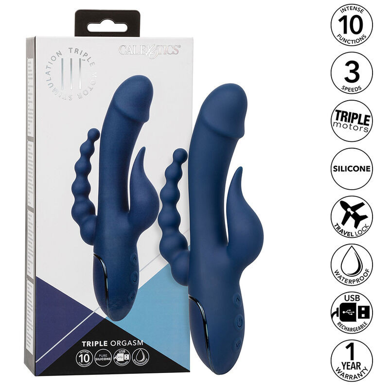 Calexotics - Vibrateur Triple Orgasme Bleu - Image 2
