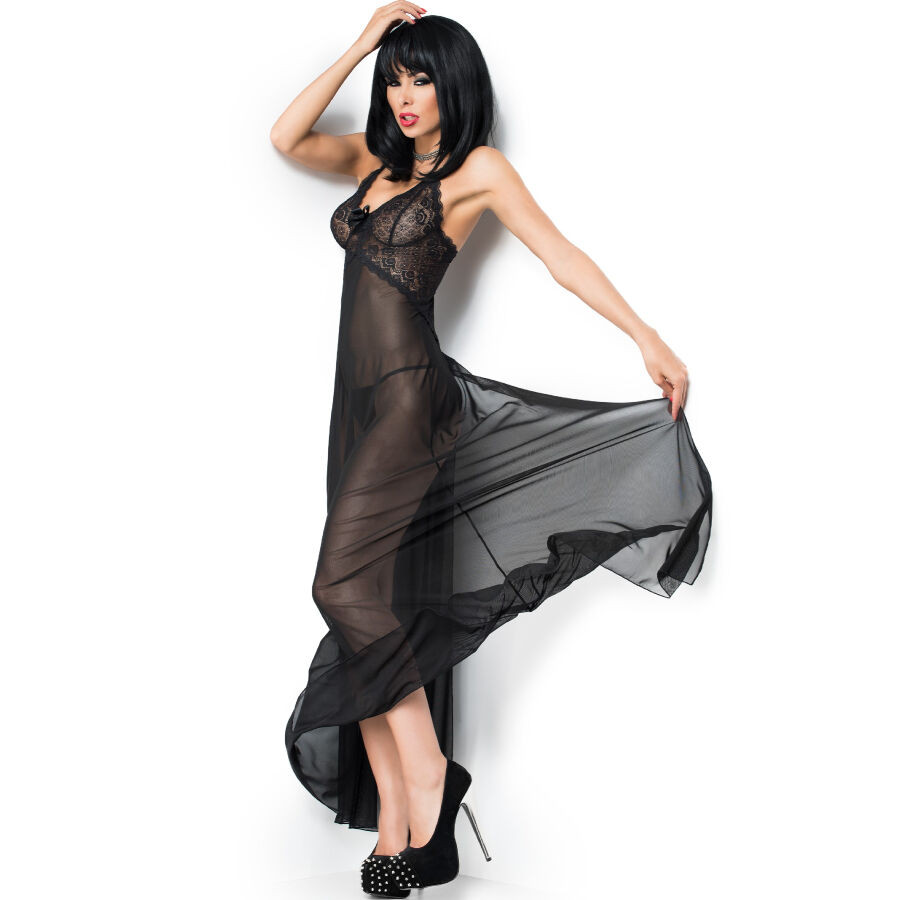 Chilirose - Cr 3883 Babydoll Long Rouge S/M - Image 9