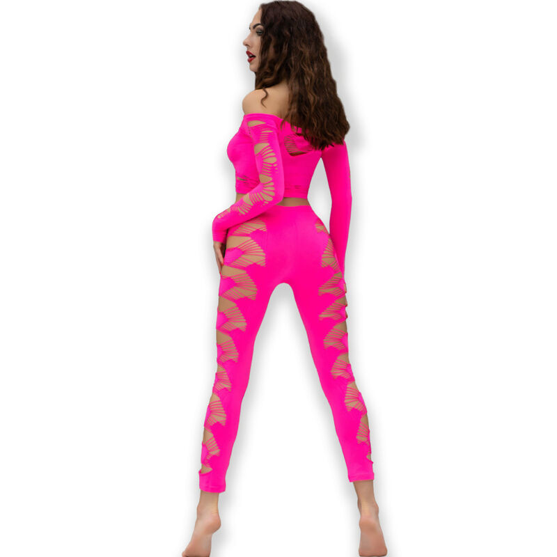 Chilirose - Cr 4632 Haut & Pantalon Fuchsia S/L - Image 2