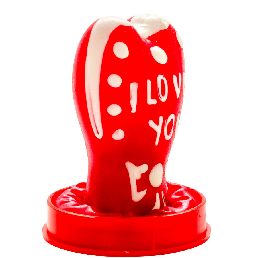 CONDOMERIE - HANDGEMAAKTE FANTASIE CONDOMS IN DE VORM VAN EEN HART - IK HOU VAN JOU MODEL 1 - Image 4