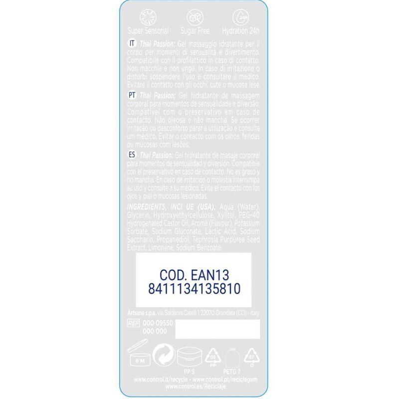CONTROL - 2 EN 1 MASSAGE & PLEASURE THAI PASSION 200 ML - Image 2