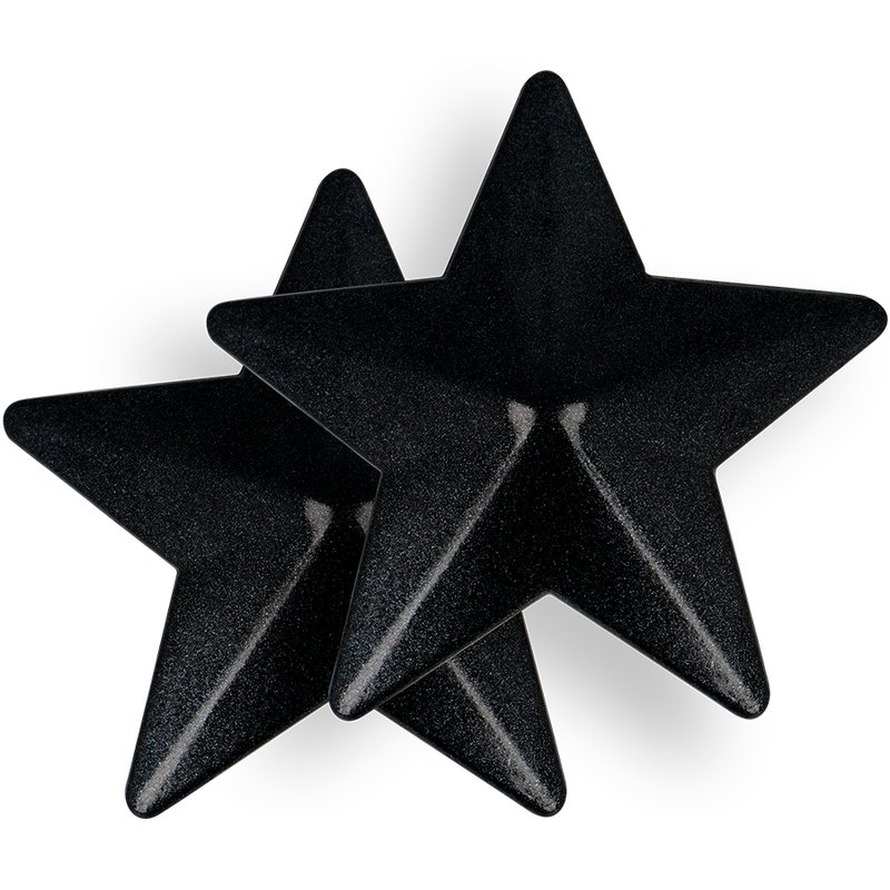 Coquette Chic Desire - Nipple Covers Black Stars - Image 3